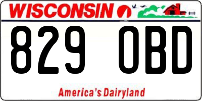 WI license plate 829OBD