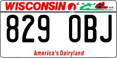 WI license plate 829OBJ