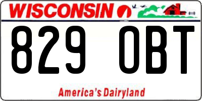WI license plate 829OBT
