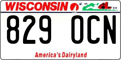 WI license plate 829OCN