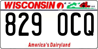 WI license plate 829OCQ