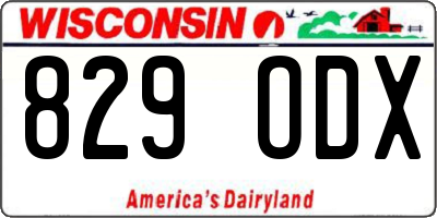 WI license plate 829ODX