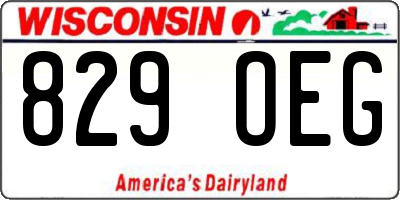 WI license plate 829OEG