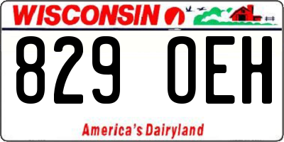 WI license plate 829OEH