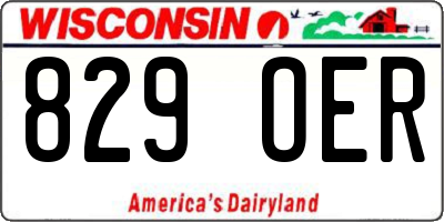 WI license plate 829OER