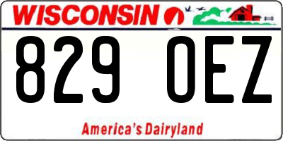 WI license plate 829OEZ