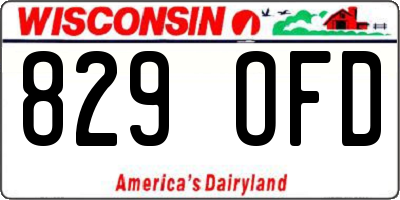 WI license plate 829OFD