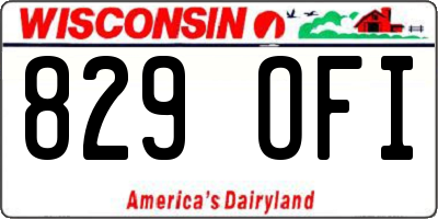 WI license plate 829OFI