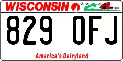WI license plate 829OFJ