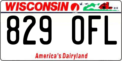 WI license plate 829OFL