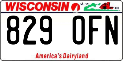 WI license plate 829OFN