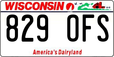 WI license plate 829OFS