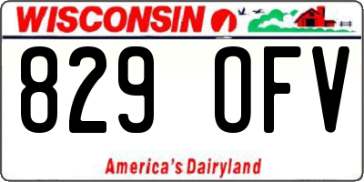 WI license plate 829OFV