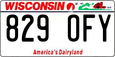 WI license plate 829OFY