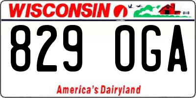 WI license plate 829OGA