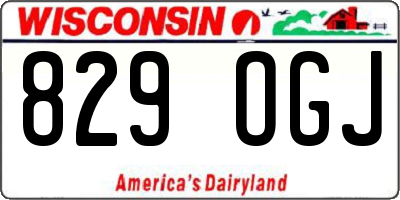 WI license plate 829OGJ