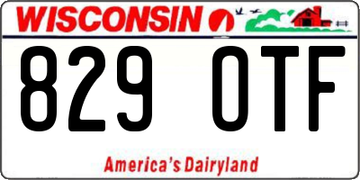 WI license plate 829OTF