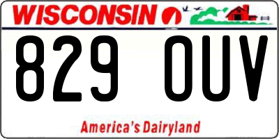 WI license plate 829OUV