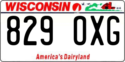 WI license plate 829OXG