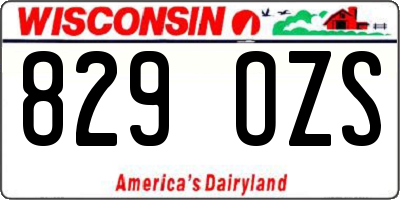 WI license plate 829OZS