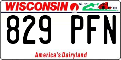 WI license plate 829PFN