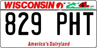 WI license plate 829PHT