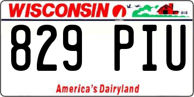 WI license plate 829PIU