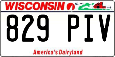 WI license plate 829PIV