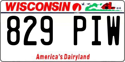 WI license plate 829PIW