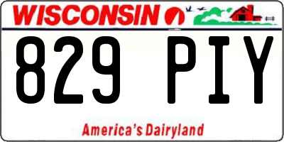 WI license plate 829PIY
