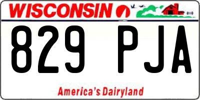 WI license plate 829PJA