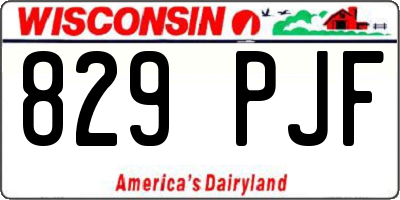 WI license plate 829PJF