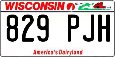 WI license plate 829PJH