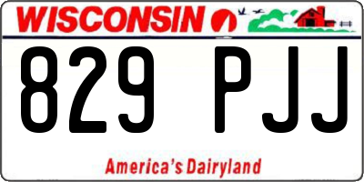 WI license plate 829PJJ