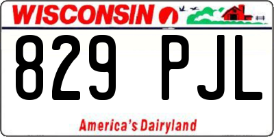 WI license plate 829PJL