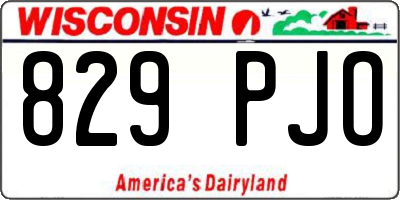 WI license plate 829PJO