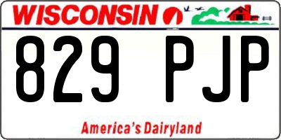 WI license plate 829PJP