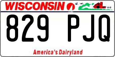 WI license plate 829PJQ