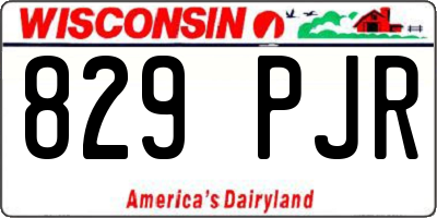 WI license plate 829PJR