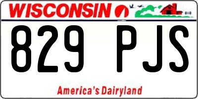 WI license plate 829PJS