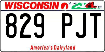 WI license plate 829PJT