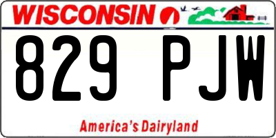 WI license plate 829PJW