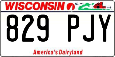 WI license plate 829PJY