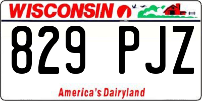 WI license plate 829PJZ