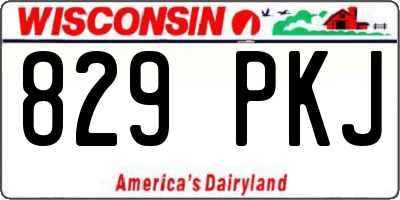 WI license plate 829PKJ