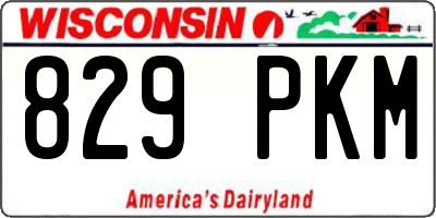WI license plate 829PKM