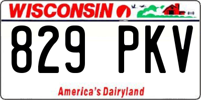 WI license plate 829PKV