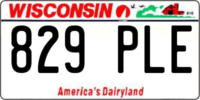 WI license plate 829PLE