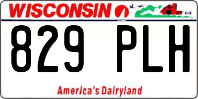 WI license plate 829PLH