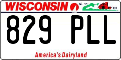 WI license plate 829PLL